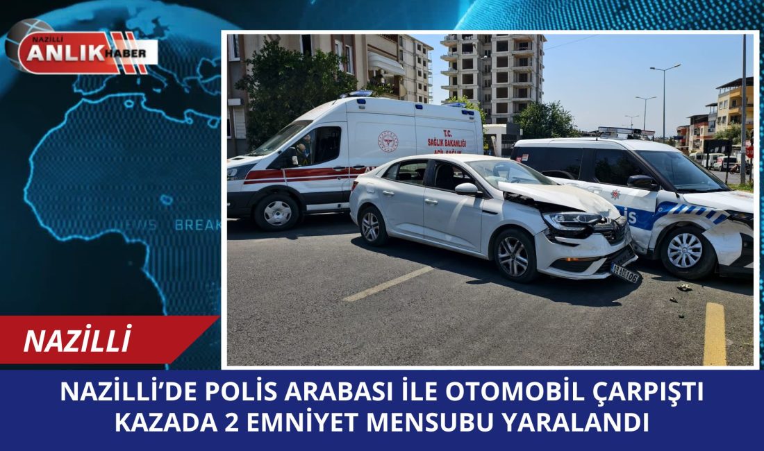 Nazilli’de gündüz saatlerinde yaşanan trafik kazasında, bir otomobilin kontrolsüz bir