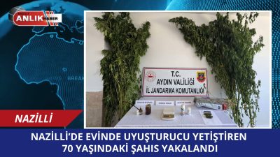 Aydın’ın Nazilli ilçesi Sailer Mahallesi’nde jandarma ekiplerinin düzenlediği operasyonda, evinde