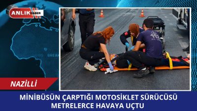 Nazilli’de sabah saatlerinde meydana gelen trafik kazasında, bir minibüsün çarptığı
