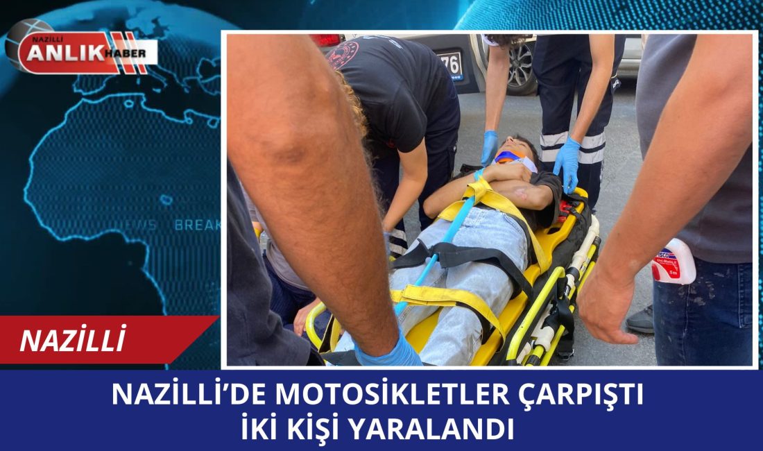Nazilli’nin Altıntaş Mahallesi’nde meydana gelen kazada, iki motosiklet sürücüsü hafif