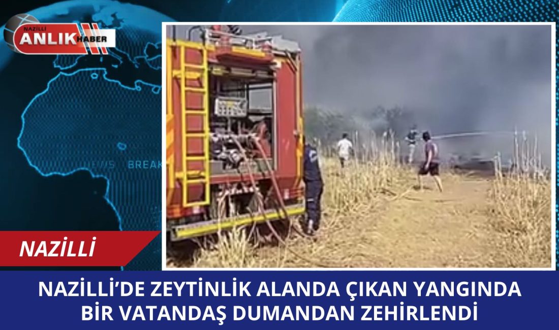 Nazilli’nin İsabeyli Mahallesi’nde, iddiaya göre atılan çöplerden çıkan yangın, itfaiye