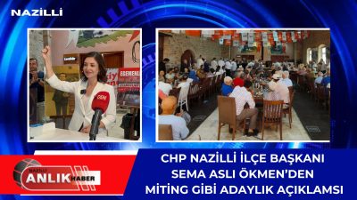 CHP Nazilli İlçe Başkanı Sema Aslı Ökmen, yaklaşan kongre öncesi