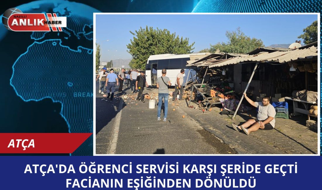 Aydın’ın Sultanhisar ilçesinde, Yenipazar’dan Nazilli’ye öğrenci taşıyan bir servis minibüsü