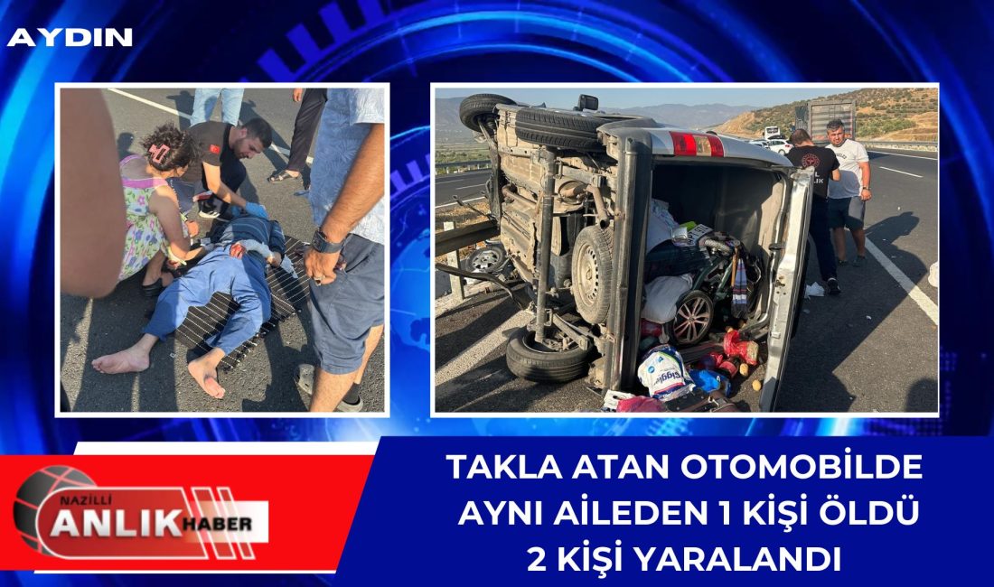 Aydın’ın Kuyucak ilçesinde meydana gelen trafik kazasında, kontrolden çıkarak bariyerlere