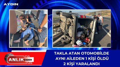 Aydın’ın Kuyucak ilçesinde meydana gelen trafik kazasında, kontrolden çıkarak bariyerlere