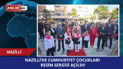 Nazilli’de Zafer İlkokulu 3. sınıf öğrencilerinin hazırladığı “Cumhuriyet Çocukları Resim