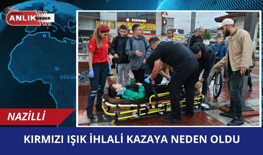 Nazilli Belediye Meydanı’nda bugün, okul çıkışı dikkatsizce yola çıkan bir