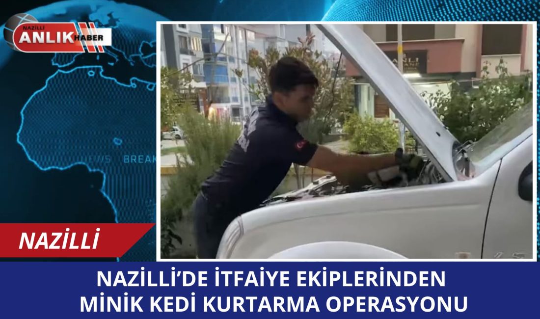 Nazilli’de İtfaiyeden Minik Kedi Kurtarma Operasyonu Nazilli’de bugün gündüz saatlerinde Yeşil Mahalle 1866. Sokak’ta bulunan bir