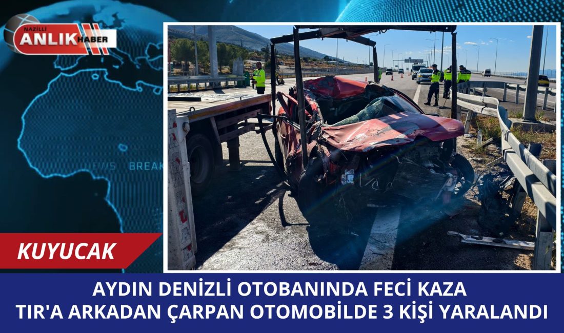 Denizli-Aydın Otoyolu’nun Kuyucak gişeleri kavşağında bugün gündüz saatlerinde trafik kazası