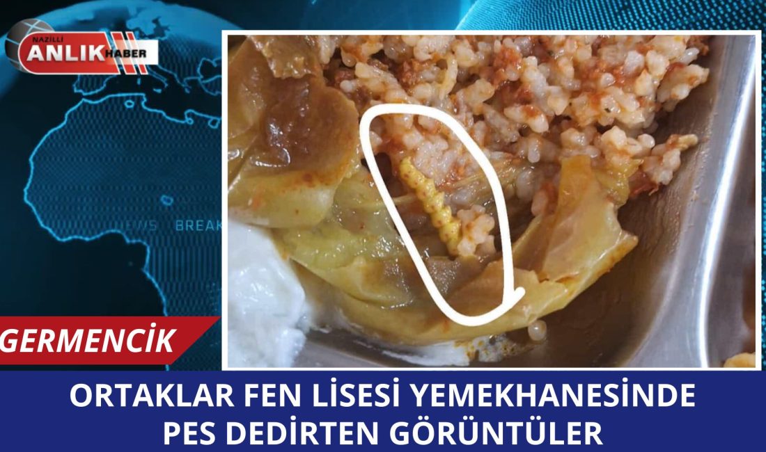 Aydın’ın Germencik ilçesine bağlı Ortaklar Mahallesi’nde bulunan Fen Lisesi yemekhanesinde