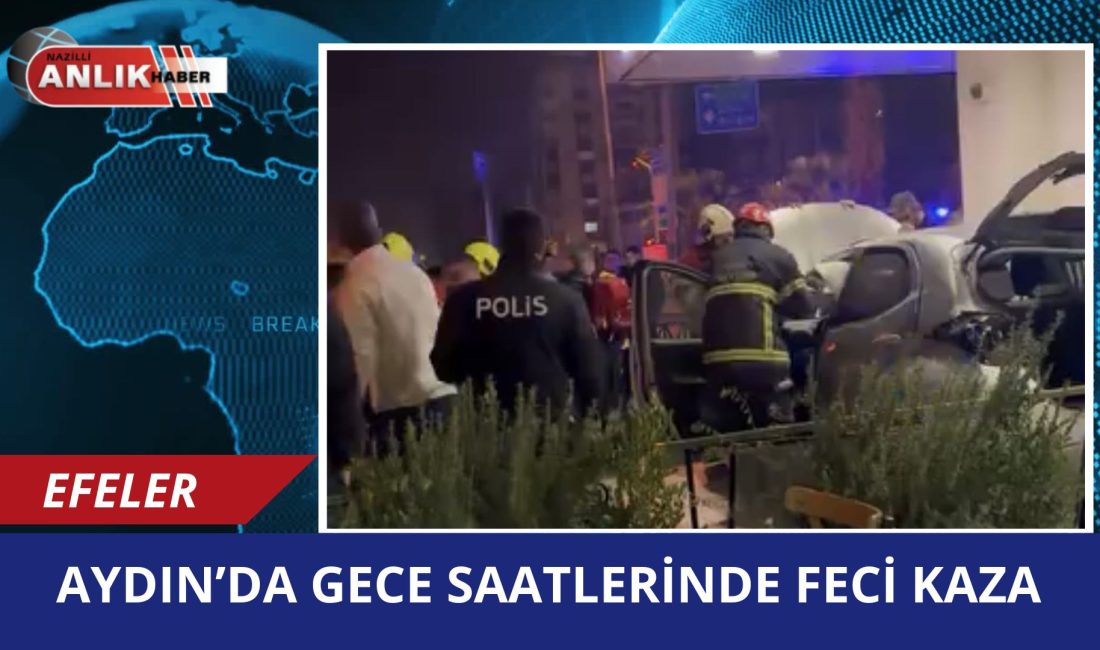 Aydın’ın Efeler ilçesinde gece saatlerinde meydana gelen trafik kazasında, alkollü