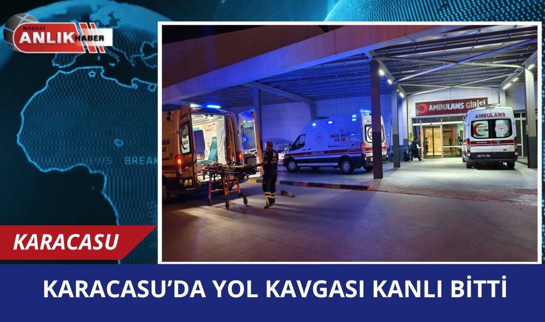 Aydın’ın Karacasu ilçesi Yenice Mahallesi’nde gece saatlerinde trafik nedeniyle çıkan