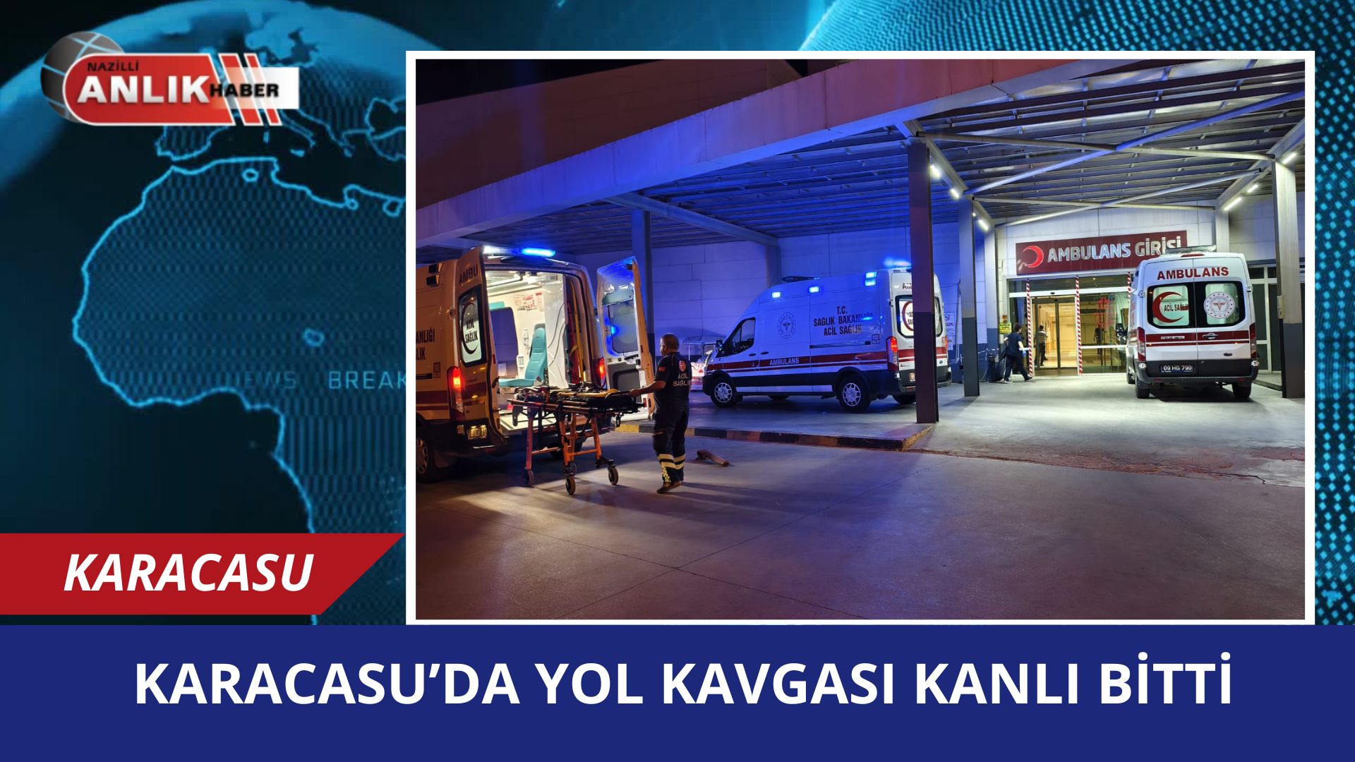 Aydın’ın Karacasu ilçesi Yenice Mahallesi’nde gece saatlerinde trafik nedeniyle çıkan