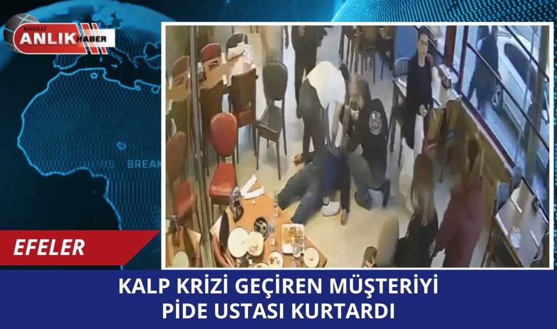 Aydın’ın Efeler ilçesinde bir pide salonunda yemek yediği sırada fenalaşan