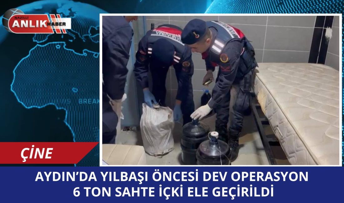 Aydın’ın Çine ilçesinde jandarma ekipleri tarafından düzenlenen operasyonda, yılbaşı öncesi