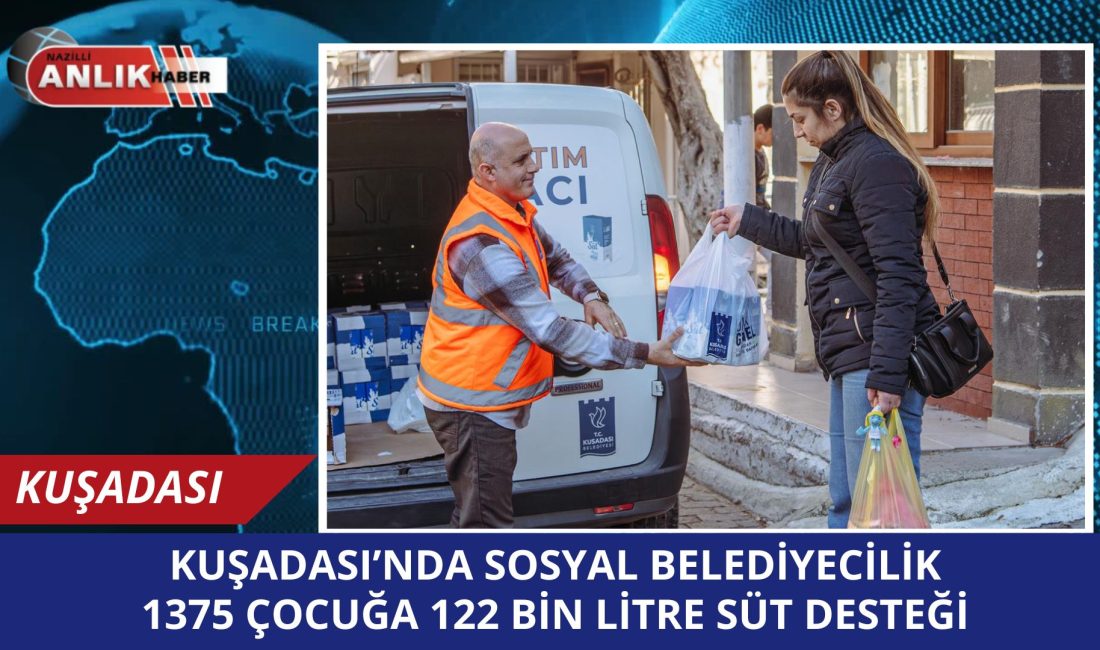 Kuşadası Belediyesi, çocukların sağlıklı gelişimine destek olmak amacıyla sürdürdüğü süt