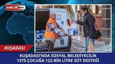Kuşadası Belediyesi, çocukların sağlıklı gelişimine destek olmak amacıyla sürdürdüğü süt