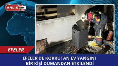 Aydın’ın Efeler ilçesinde gece saatlerinde bir evde çıkan yangın itfaiye
