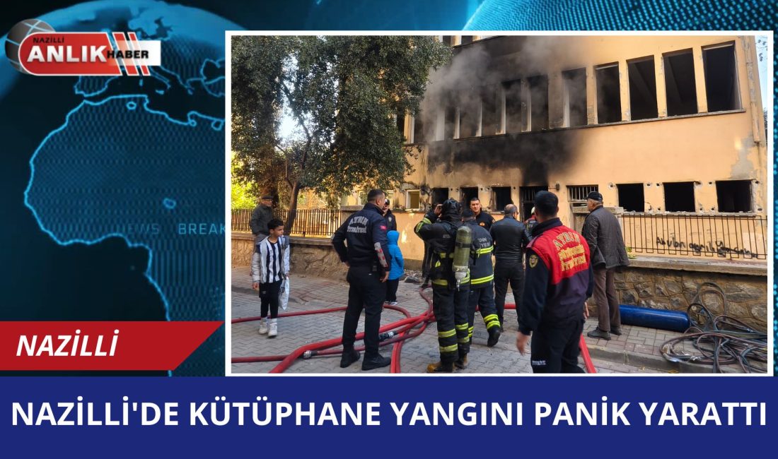 Eski Kütüphane Binasında Yangın Paniği: Kazan Kesimi Sırasında Alev Aldı