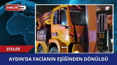Aydın’da Facianın Eşiğinden Dönüldü: Kontrolden Çıkan Vinç Akaryakıt Pompasına Çarptı