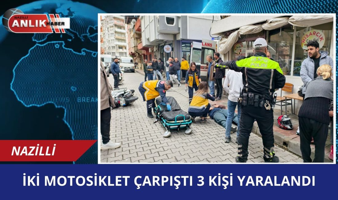 NAZİLLİ – Aydın’ın Nazilli ilçesinde iki motosikletin çarpışması sonucu meydana