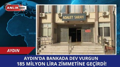 Aydın’ın Efeler ilçesinde bir banka şubesinde görev yapan H.B., milyonlarca