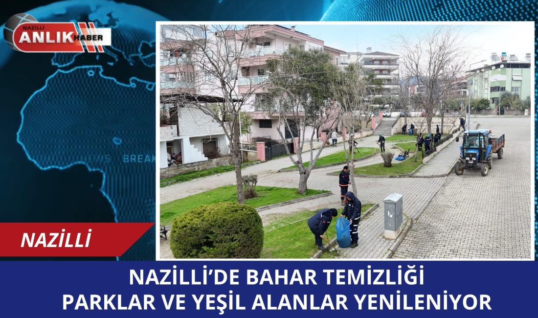 Nazilli Belediyesi, bahar aylarının yaklaşmasıyla birlikte ilçe genelindeki çocuk parkları