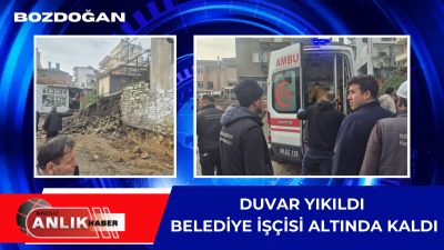 BOZDOĞAN – Aydın’ın Bozdoğan ilçesinde, belediye ekiplerinin yıkım çalışmaları yürüttüğü