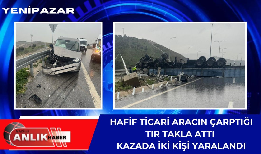YENİPAZAR – Aydın-Denizli Otoyolu Yenipazar geçişinde meydana gelen trafik kazasında,