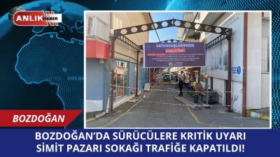 Bozdoğan Belediyesi, halk arasında “Simit Pazarı Sokağı” olarak bilinen bölgede