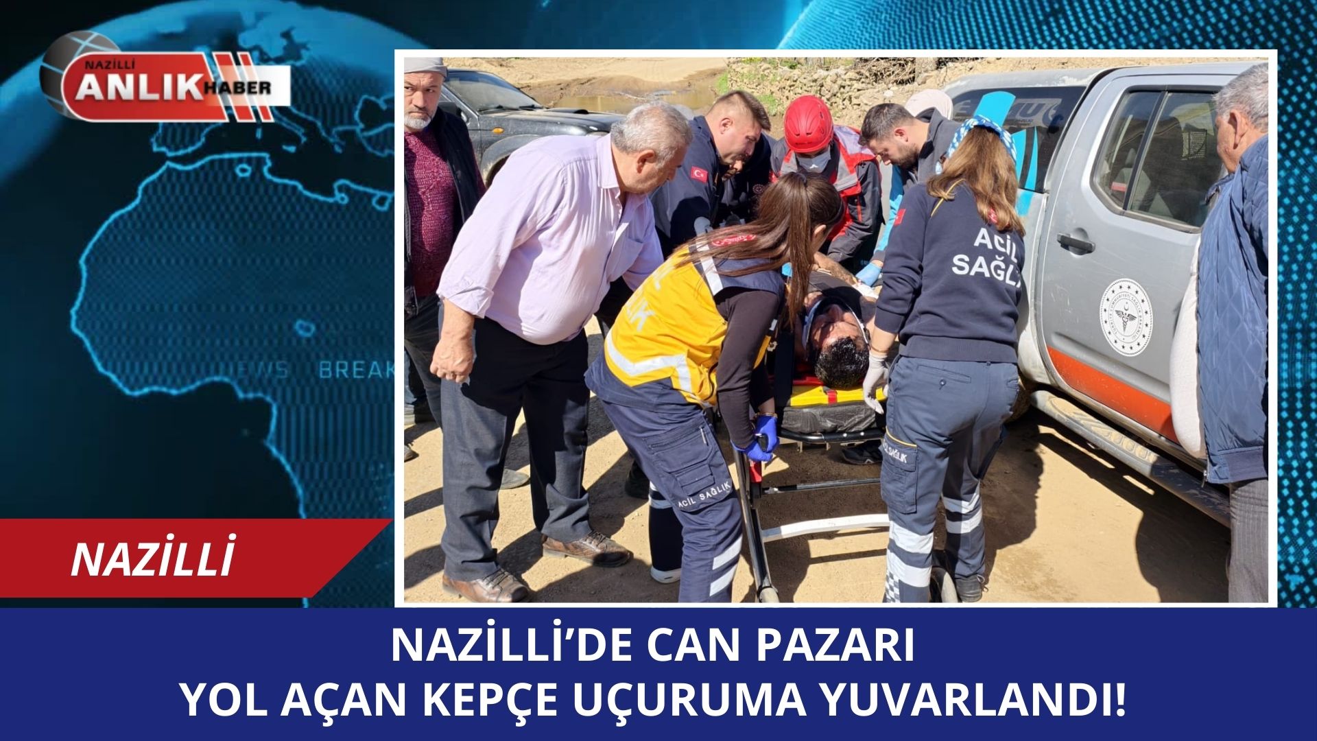 Nazilli’ye bağlı Kozdere Mahallesi’nde yol açma çalışması yapan bir iş