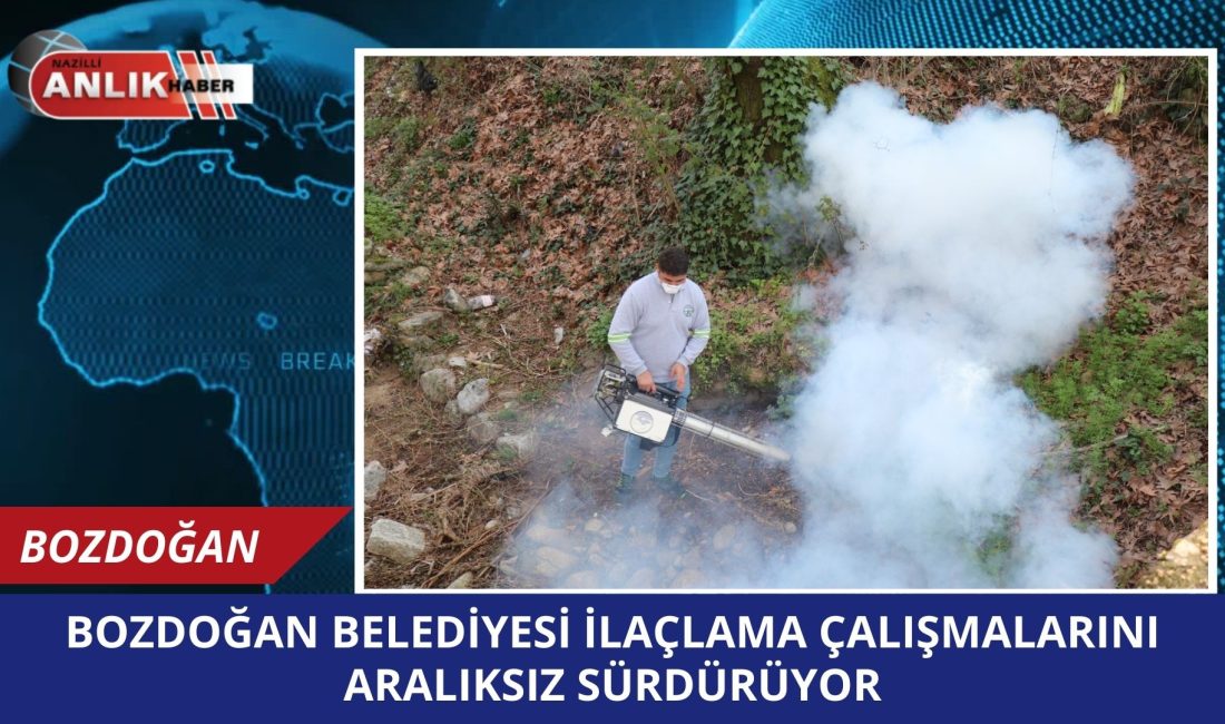 Bozdoğan Belediyesi Temizlik İşleri Müdürlüğü ekipleri, ilçe genelinde sivrisinek, karasinek