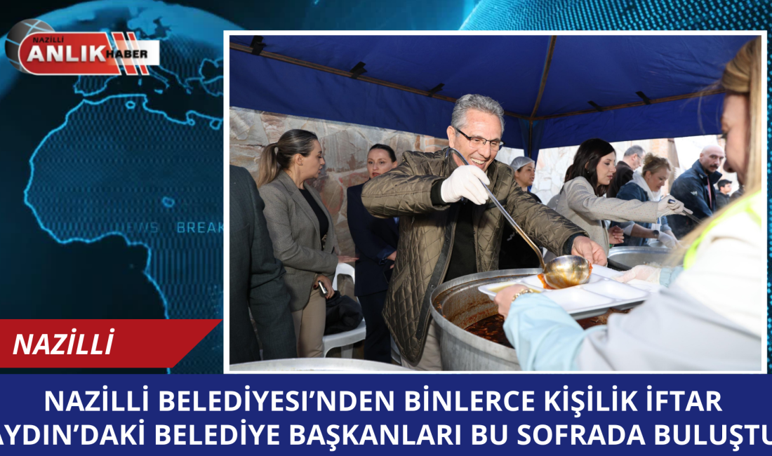 Nazilli Belediyesi tarafından Ramazan ayı dolayısıyla Pınarbaşı Mahallesi’nde düzenlenen iftar