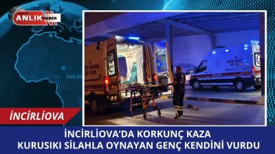 Aydın’ın İncirliova ilçesinde, kurusıkı tabancayla oynayan 16 yaşındaki bir genç,