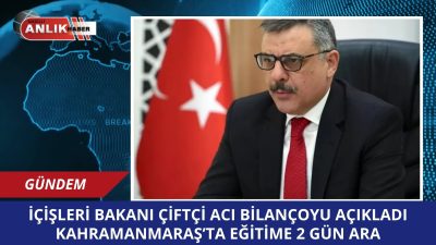 Kahramanmaraş’taki Ayser Çalık Ortaokulu’nda meydana gelen silahlı saldırının ardından İçişleri