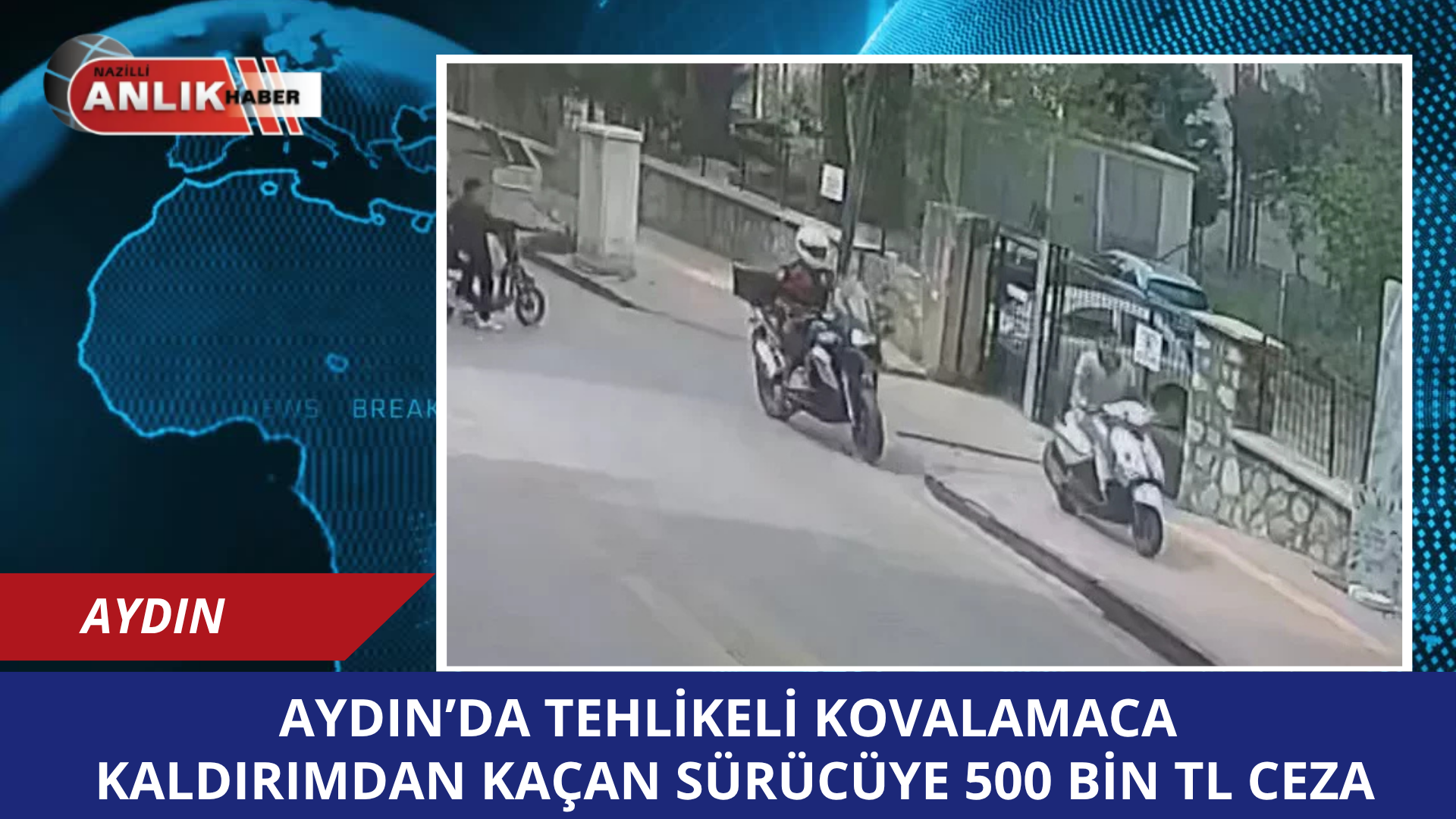 Aydın’ın Efeler ilçesinde polisin “dur” ihtarına uymayan ehliyetsiz ve yaşı