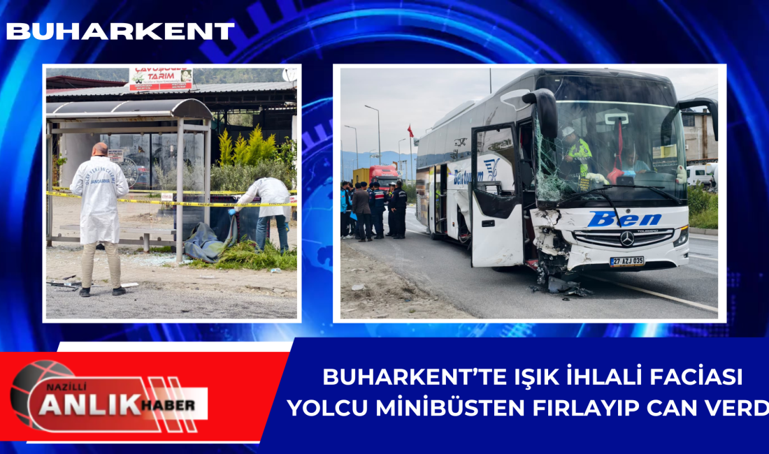 BUHARKENT – Aydın-Denizli Karayolu Buharkent Feslek Kavşağı’nda meydana gelen trafik