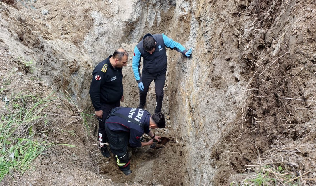 Aydın’ın Nazilli ilçesinde kaçak kazı