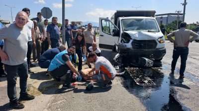 Aydın’ın Nazilli ilçesinde, kırmızı ışık ihlali yaptığı ileri sürülen motosiklete