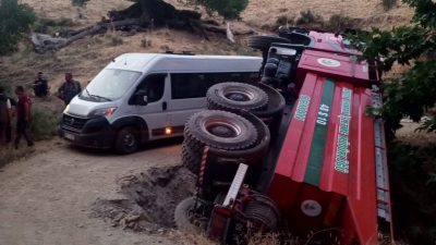 Aydın’ın Kuyucak ilçesinde çıkan orman yangınına müdahale eden orman işletmesine